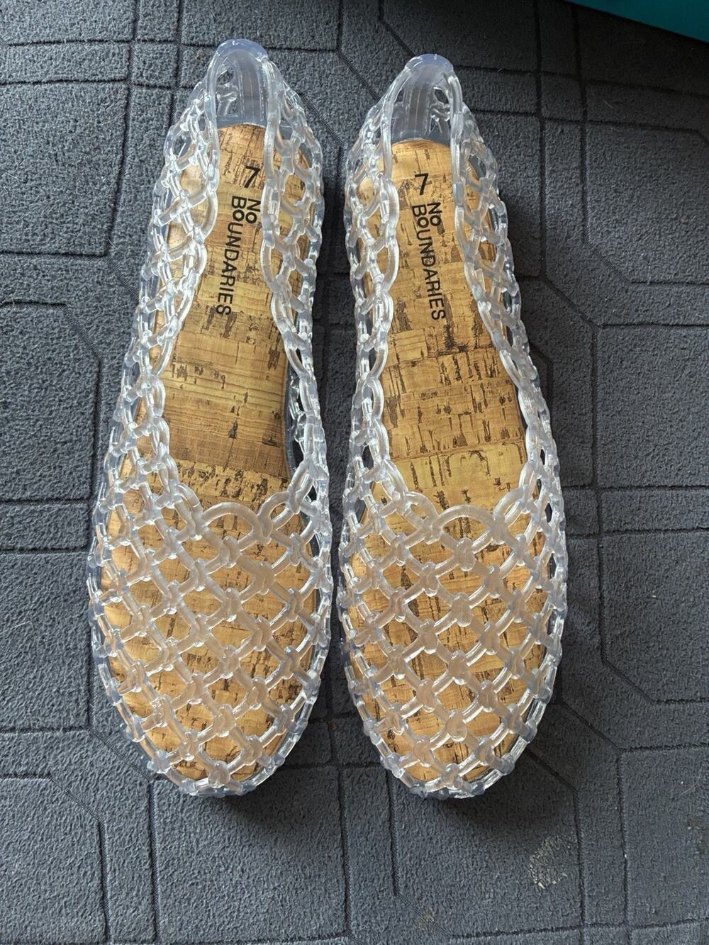 No Boundaries Jelly Shoes Women Size 7